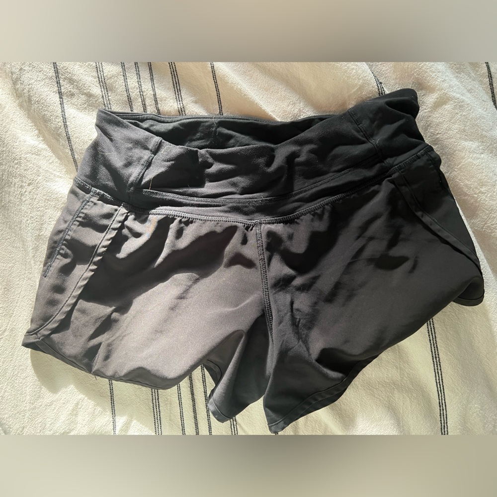 Lululemon running black shorts. Size 4.